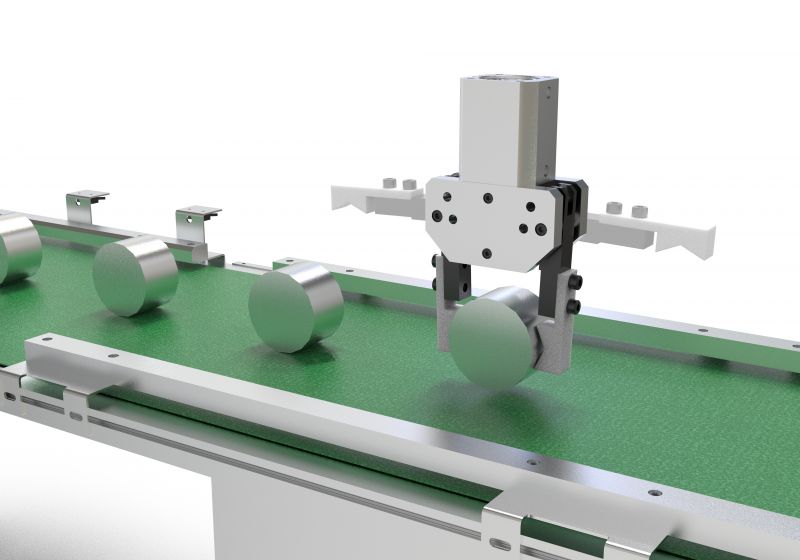 ベルトコンベアからの取り出しのイメージ